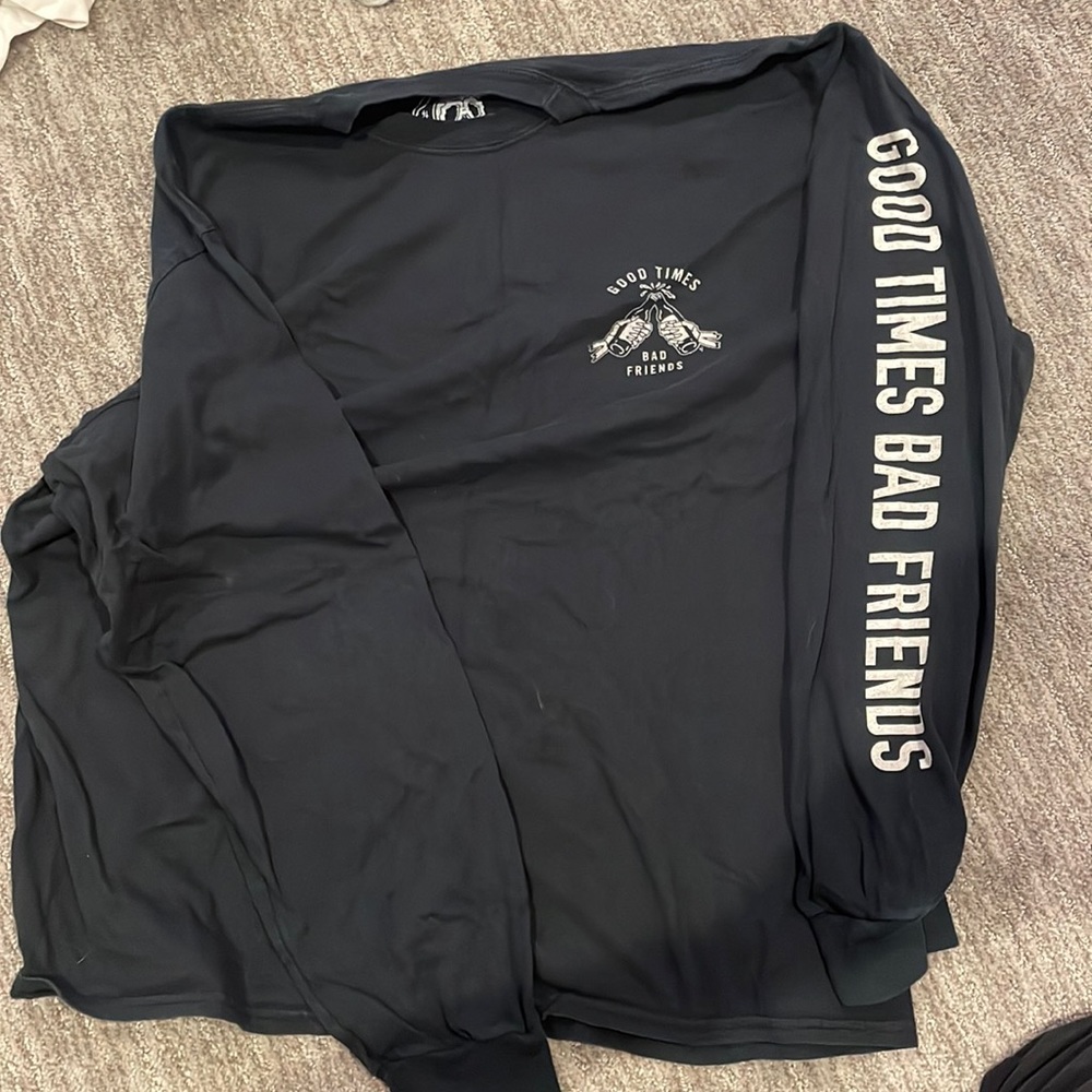 black sketchy tank black long sleeve